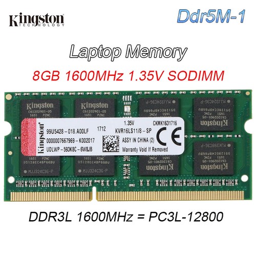 Kingston ddr3l 1600 mhz - 8, gb