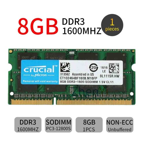 Crucial 8gb pc3 12800s - crucial, pc3-12800s