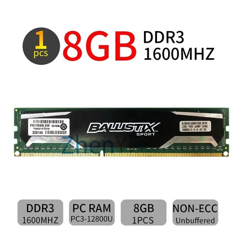 8gb ddr3 pc3 12800u - ddr3, pc3-12800u